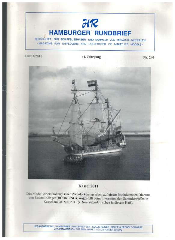 Nr. 240 Heft 3-2011 41. Jahrgang; Hamburger Rundbrief (1 St.)